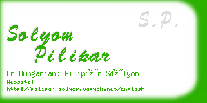 solyom pilipar business card